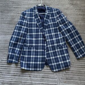 Tommy Hilfiger Blue Plaid Summer Sport Coat